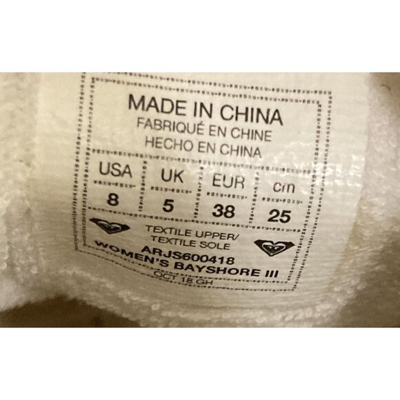 Roxy  Bayshore III Womens  Size 8 Striped Design Casual Shoes - Picture 8 of 8